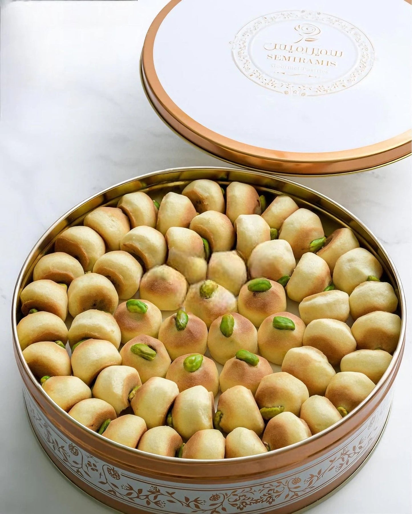 Arabic Sweet Semiramis Filled Date Cookies (Petite ) 1000g - Memas Dessert